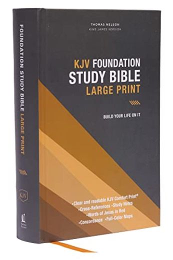 Kjv, Foundation Study Bible, Large Print, Hardcover, red Letter, Comfort Print: Holy Bible, King James Version (en Inglés)
