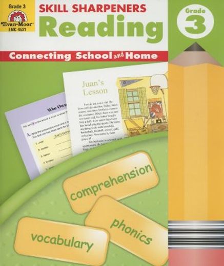 skill sharpeners reading, grade 3,connecting school and home (en Inglés)