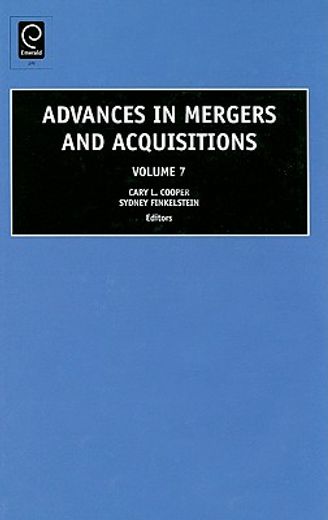 advances in mergers and acquisitions