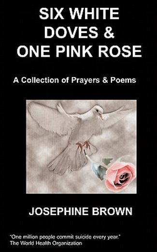six white doves & one pink rose