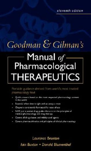goodman & gilman´s manual of pharmacology and therapeutics