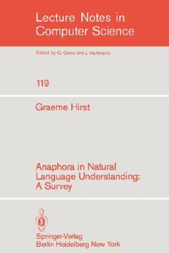 anaphora in natural language understanding