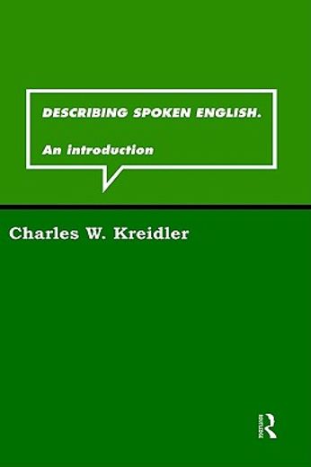 describing spoken english,introduction