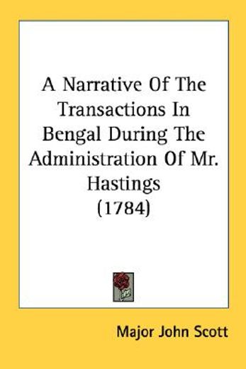 a narrative of the transactions in benga