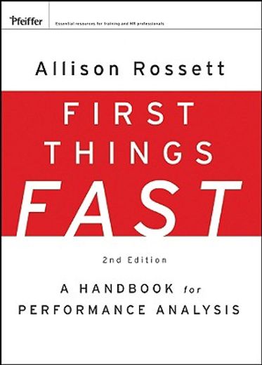 first things fast,a handbook for performance analysis (in English)