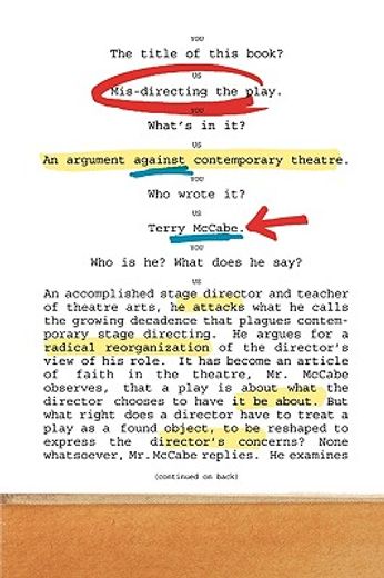 mis-directing the play,an argument against contemporary theatre