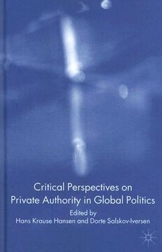critical perspectives on private authority in global politics