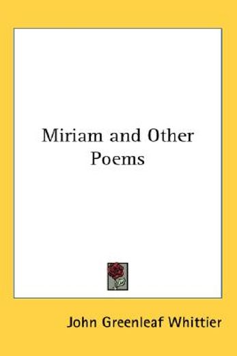 miriam and other poems