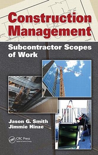 Construction Management: Subcontractor Scopes of Work (en Inglés)