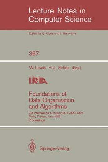foundations of data organization and algorithms