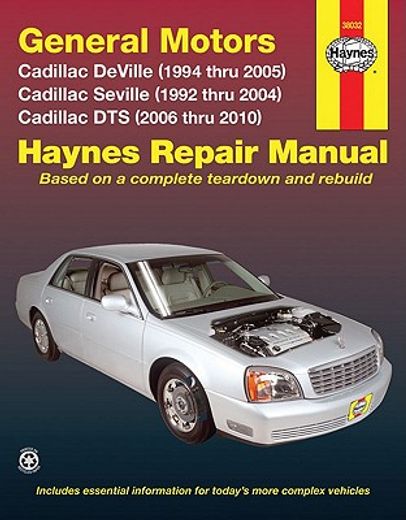 haynes repair manual general motors cadillac deville, seville, and dts