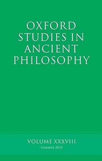 oxford studies in ancient philosophy 38