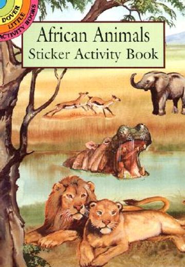 african animals sticker activity book