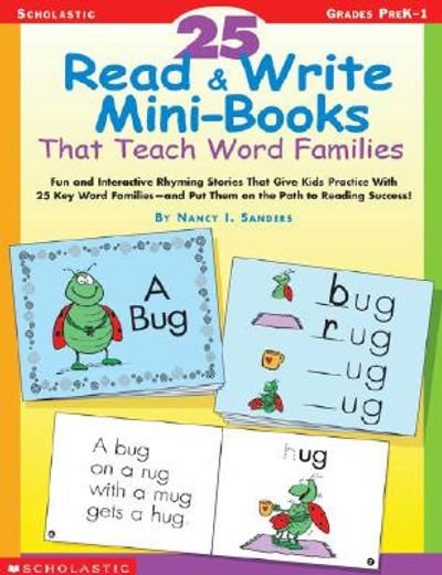 25 read and write mini-books that teach word families (en Inglés)