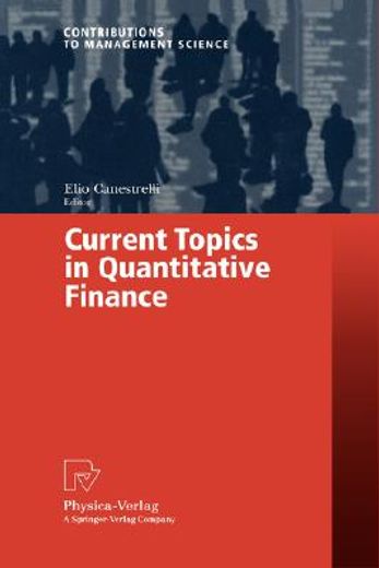 current topics in quantitative finance (en Inglés)