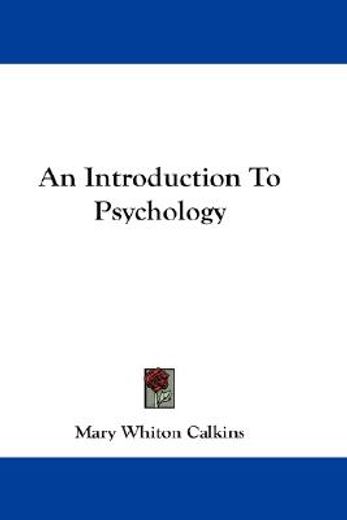 an introduction to psychology