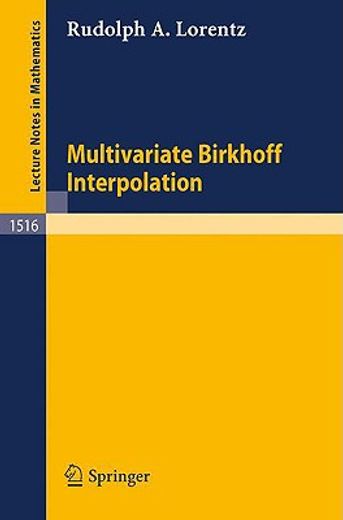 multivariate birkhoff interpolation (en Inglés)