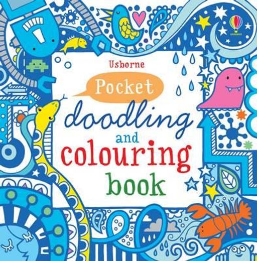 little doodling and colouring book:blue.(usborne)