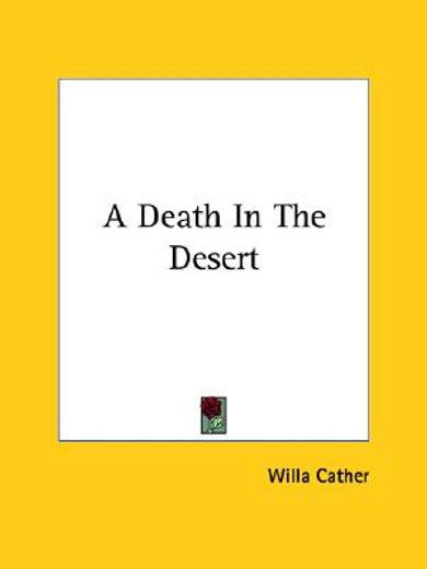 a death in the desert