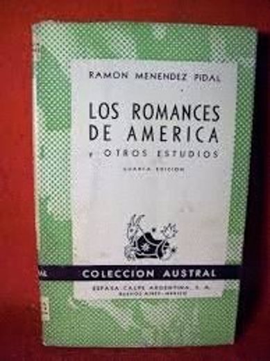 Romances de America y Otros Estudios