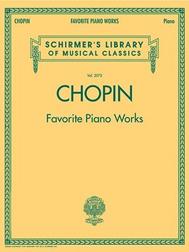 Favorite Piano Works: Schirmer Library of Classics Volume 2072