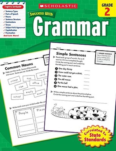scholastic success with grammar, grade 2