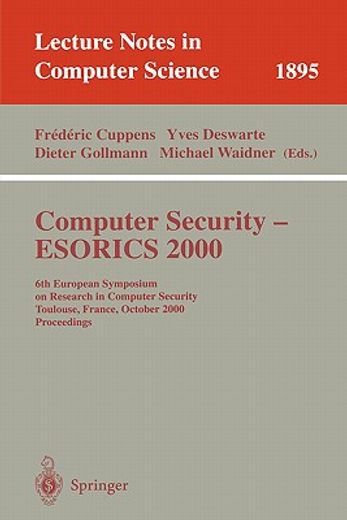 computer security - esorics 2000 (en Inglés)