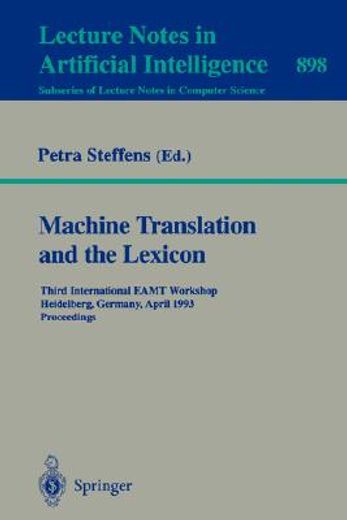 machine translation and the lexicon (en Inglés)