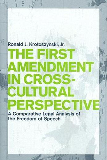 the first amendment in cross-cultural perspective