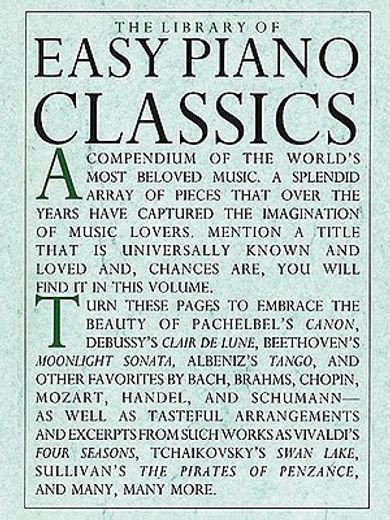 library of easy piano classics (en Inglés)