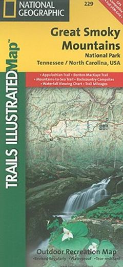 national geographic trails illustrated great smoky mountains national park, tennessee/north carolina, usa