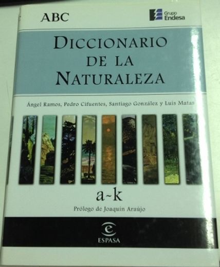 Diccionario de la Naturaleza A-K. Tomo i.
