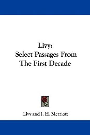 livy: select passages from the first dec
