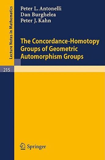 the concordance-homotopy groups of geometric automorphism groups (en Inglés)