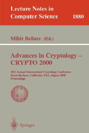 advances in cryptology - crypto 2000 (en Inglés)