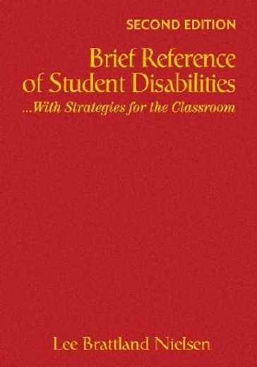 brief reference of student disabilities,with strategies for the classroom