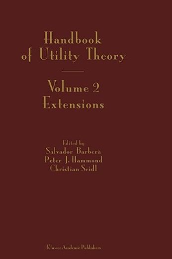 handbook of utility theory,extensions