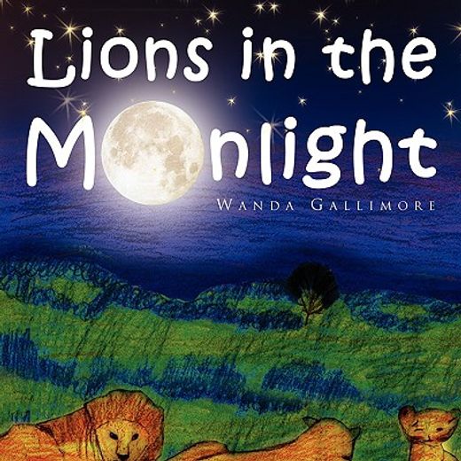 lions in the moonlight