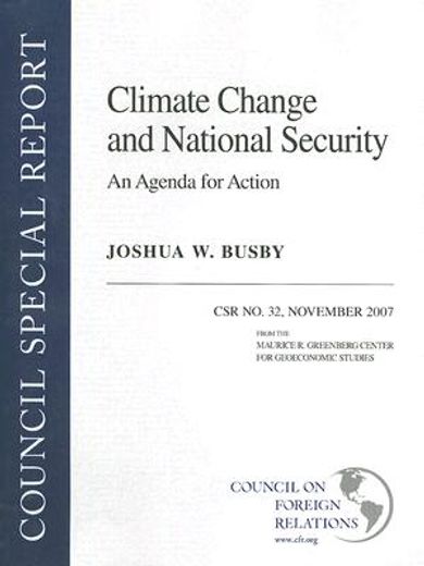 climate change and national security,an agenda for action
