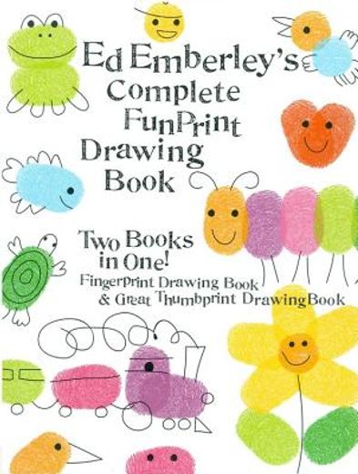 ed emberley´s complete funprint drawing book,fingerprint drawing book & great thumbprint drawing book