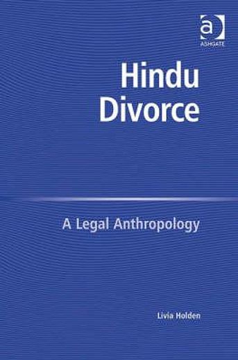 hindu divorce,a legal anthropology