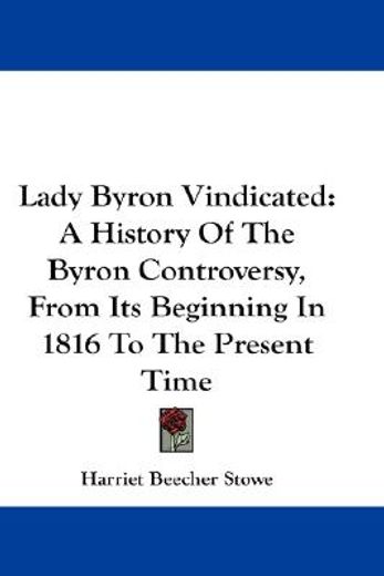 lady byron vindicated (en Inglés)