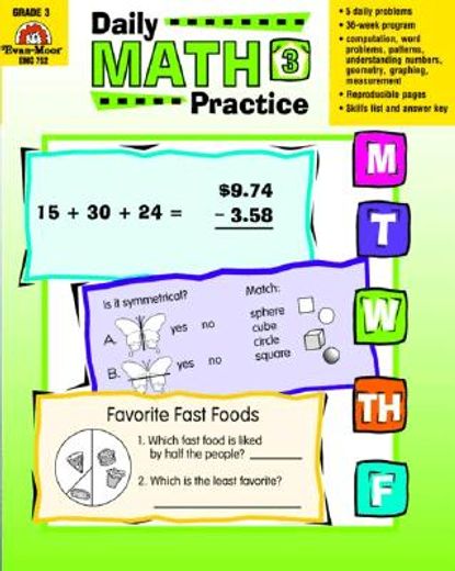 daily math practice, grade 3 (en Inglés)
