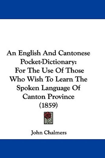 an english and cantonese pocket-dictiona