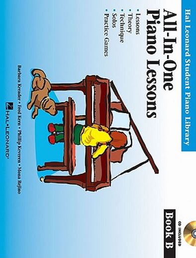 all-in-one piano lessons book b (en Inglés)