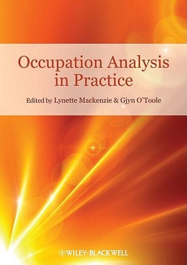 occupation analysis in practice (en Inglés)