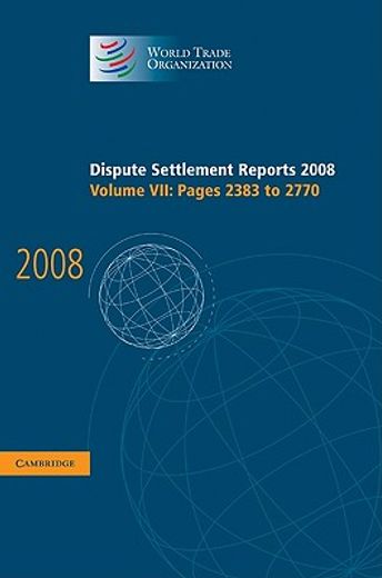 dispute settlement reports 2008,pages 2383 to 2770