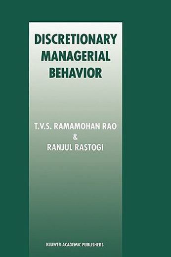 discretionary managerial behavior (en Inglés)