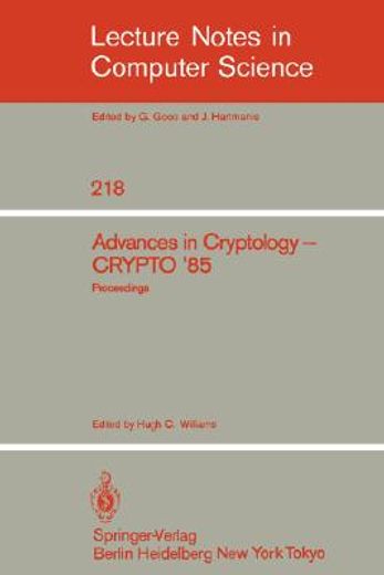 advances in cryptology (en Inglés)