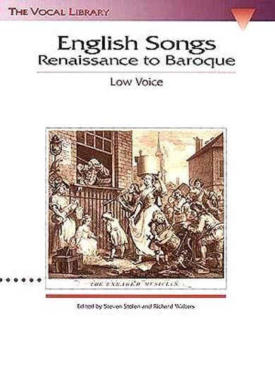 english songs renaissance to baroque,the vocal library